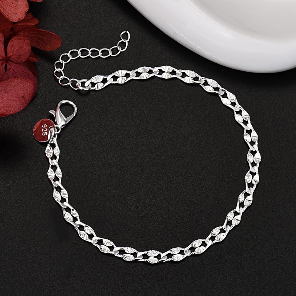 925 Sterling Silver pretty 4MM - Men Accessories Chain And Bracelet のレビューと価格