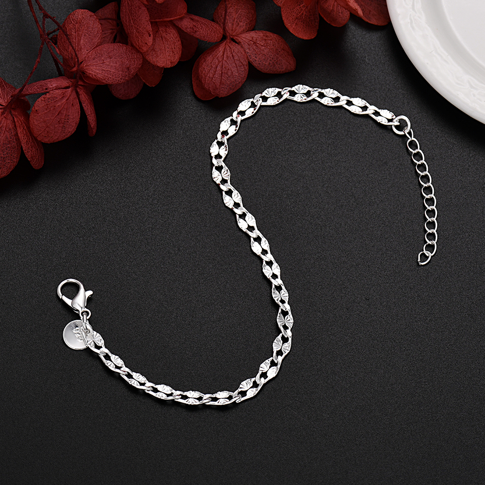 925 Sterling Silver pretty 4MM - Men Accessories Chain And Bracelet のレビューと価格