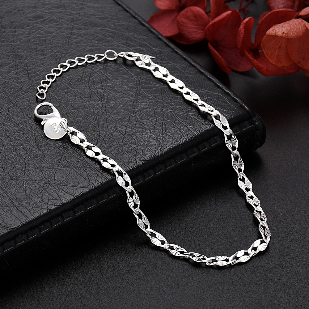 925 Sterling Silver pretty 4MM - Men Accessories Chain And Bracelet のレビューと価格