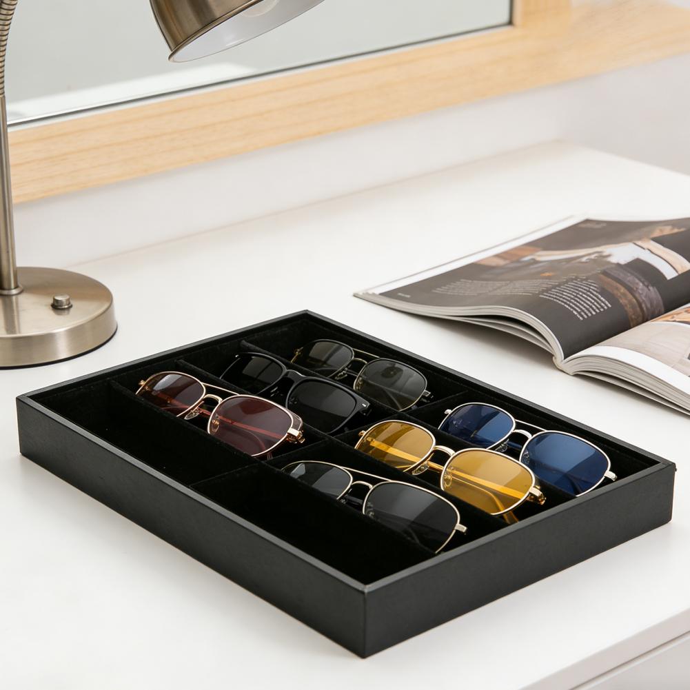 8 Grid Velvet Glasses Holder S - Men'S Accessories Organizer Tray のレビューと価格